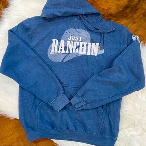 Just Ranchin' Dale Brisby Sweatshirt Hoodie - Sz. M
